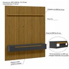 Painel Para Tv Até 65 Polegada Ripado Frizz Duetto Cedro Frj