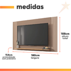 Painel Para Tv Até 65 Polegadas 1,80m Com Impressão 3d Intens