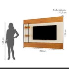Painel Para Tv Até 65 Polegadas 100% Mdf Com Led Granada