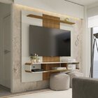 Painel Para Tv Até 65 Polegadas 160,5cmx158,4cm Lisboa Off-wh