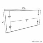Painel Para Tv Até 65 Polegadas 180cm Liverpool  Branco/madei