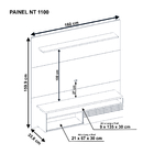Painel Para Tv Até 65 Polegadas 1 Porta 2 Nichos Ibiza Notáve