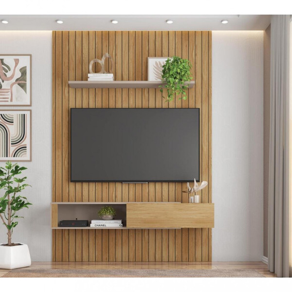 Painel Para Tv Até 65 Polegadas 1 Porta Aurora Caemmun