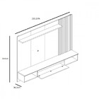 Painel Para Tv Até 65 Polegadas 1 Porta Ripado Bahamas Permób
