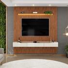 Painel Para Tv Até 65 Polegadas 2,23m Ripado Autêntico Com Le