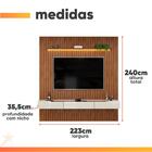 Painel Para Tv Até 65 Polegadas 2,23m Ripado Autêntico Com Le