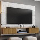 Painel Para Tv Até 65 Polegadas 2 Portas Âmbar Carrara/cinamo