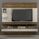 Painel Para Tv Até 65 Polegadas 2 Portas Basculantes 3 Nichos