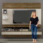 Painel Para Tv Até 65 Polegadas 2 Portas Basculantes 3 Nichos