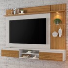 Painel Para Tv Até 65 Polegadas 2 Portas Com Led Off White/fr