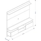Painel Para Tv Até 65 Polegadas 2 Portas Pa181 Dallas Irm Gra
