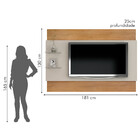 Painel Para Tv Até 65 Polegadas 2 Prateleiras Turim Valdemóve