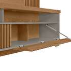 Painel Para Tv Até 65 Polegadas Araruna Amêndoa E Titânio