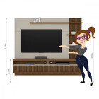 Painel Para Tv Até 65 Polegadas Araruna Freijó E Off White