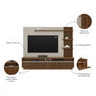 Painel Para Tv Até 65 Polegadas Araruna Freijó E Off White