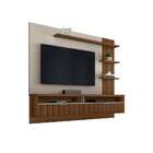 Painel Para Tv Até 65 Polegadas Araruna Freijó E Off White