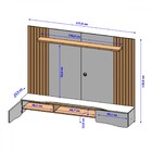 Painel Para Tv Até 65 Polegadas Búzios 2 Portas Cinamomo/off