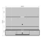 Painel Para Tv Até 65 Polegadas Com 2 Portas Basculantes Mult