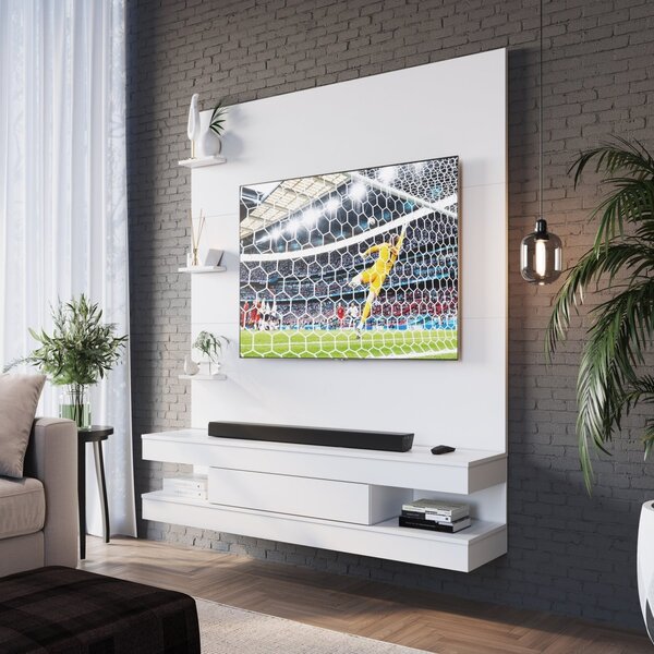 Painel Para Tv Até 65 Polegadas Com 3 Prateleira 1 Gaveta  Br