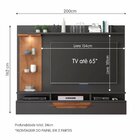 Painel Para Tv Até 65 Polegadas Com Led 1 Porta Lisboa Permob