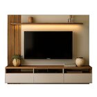 Painel Para Tv Até 65 Polegadas Com Led 3 Gavetas Nichos Ripa