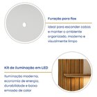 Painel Para Tv Até 65 Polegadas Com Led 3 Gavetas Nichos Ripa