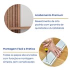 Painel Para Tv Até 65 Polegadas Com Led 3 Gavetas Nichos Ripa