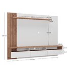 Painel Para Tv Até 65 Polegadas Com Led 3 Gavetas Nichos Ripa