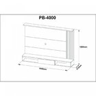 Painel Para Tv Até 65 Polegadas Com Prateleira 2 Nichos 1 Gav