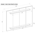 Painel Para Tv Até 65 Polegadas Em Bp 1.8 Com 2 Prateleiras M
