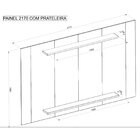 Painel Para Tv Até 65 Polegadas Em Bp Com 2 Prateleiras 2.2 M