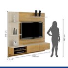 Painel Para Tv Até 65 Polegadas Frisado Montana Cinamomo/off