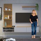 Painel Para Tv Até 65 Polegadas Frisado Montana Off White/cin