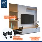 Painel Para Tv Até 65 Polegadas Frisado Montana Off White/cin