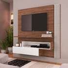 Painel Para Tv Até 65 Polegadas Gianna Marrom E Branco