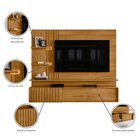 Painel Para Tv Até 65 Polegadas Led Ripado 2 Portas Atena Cum