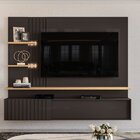 Painel Para Tv Até 65 Polegadas Led Ripado 2 Portas Atena Mad