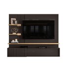 Painel Para Tv Até 65 Polegadas Led Ripado 2 Portas Atena Mad