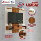 Painel Para Tv Até 65 Polegadas Lisboa Off White/naturalle/ri
