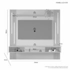 Painel Para Tv Até 65 Polegadas Louvor Candian - Jcm Movelari