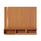 Painel Para Tv Até 65 Polegadas Mocha 2 Portas Ripado Com Led