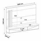 Painel Para Tv Até 65 Polegadas Mônaco Off White E Marrom 180