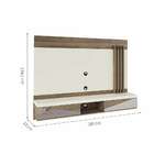 Painel Para Tv Até 65 Polegadas Mônaco Off White E Marrom 180