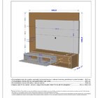 Painel Para Tv Até 65 Polegadas Prateleiras De Vidro E Fita L
