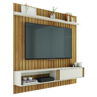 Painel Para Tv Até 65 Polegadas Ripado 1,80m Londres Buriti/o
