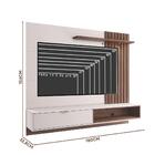 Painel Para Tv Até 65 Polegadas Ripado Off White Nogueira Rea