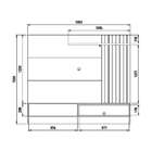 Painel Para Tv Até 65 Polegadas Tocantins 1 Porta 1 Prateleir