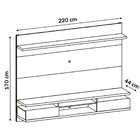 Painel Para Tv Até 65 Polegadas Verona 2 Gavetas Noce/cinza P