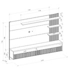 Painel Para Tv Até 65' Ripado 2 Portas Com Nicho Marianne Fre