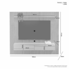 Painel Para Tv Até 70" 2 Portas Basculantes 1 Prateleira Deta